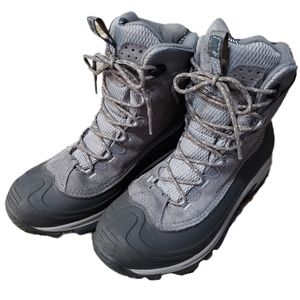 Columbia Techlite Insulated Waterproof Suede Leather Warm Snow Boots Gray 9